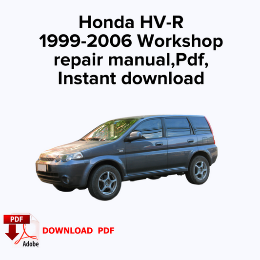 Honda HR-V 1999-2006 Werkstatthandbuch Servicereparatur, Fabrikhandbuch, Ebook PDF, Sofortiger Download