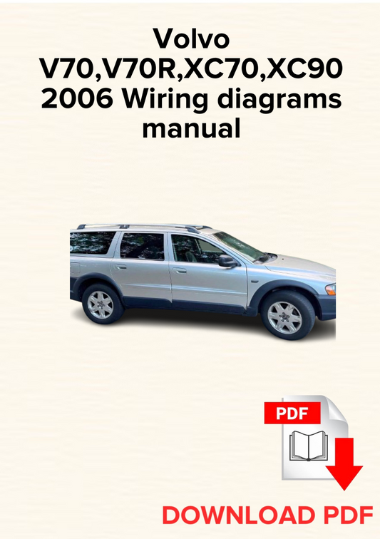 Volvo V70,V70R,XC70,XC90
2006 Wiring diagrams
manual