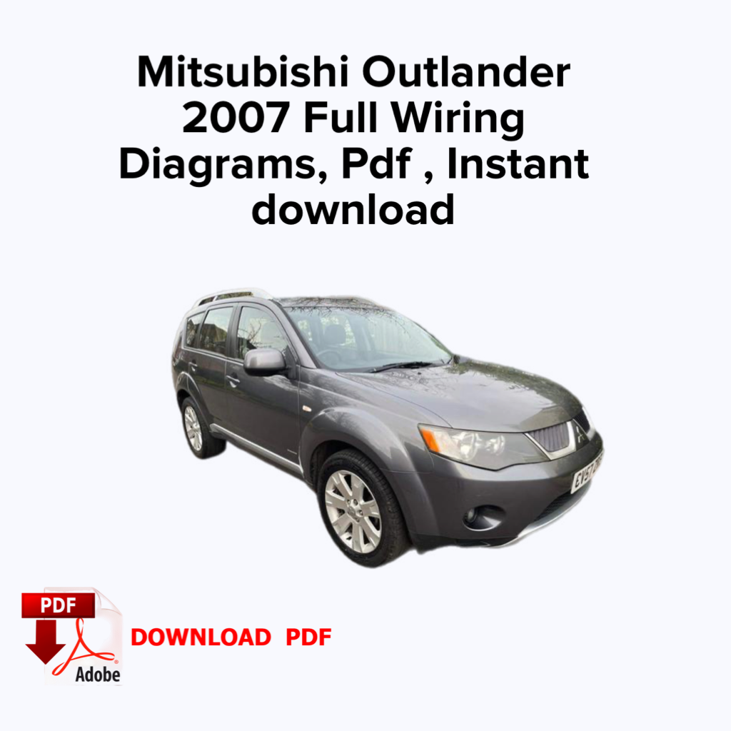 Mitsubishi Outlander 2007 Schaltpläne, E-Book PDF, Sofort-Download