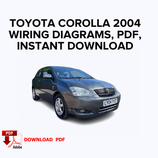 Toyota Corolla 2004 Schémas de câblage, Ebook Pdf, Livre, Téléchargement instantané