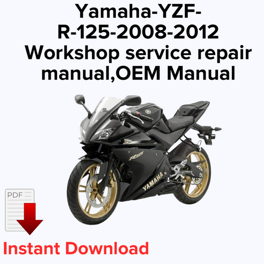 Yamaha-YZF-R-125-2008-2012 Workshop service repair manual,OEM Manual,Factory repair manual