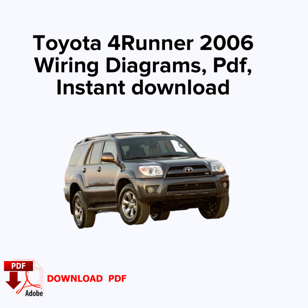 Toyota 4Runner 2006 Schémas de câblage, Ebook Pdf, Livre, Téléchargement instantané