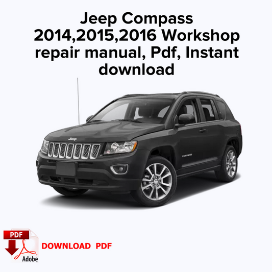 Jeep Compass 2014,2015,2016 Werkstatt-Reparaturhandbuch, E-Book PDF, Buch, Sofort-Download